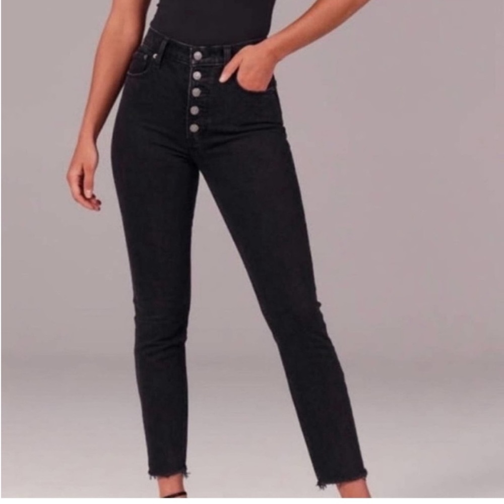 Abercrombie & Fitch high rise black skinny jeans